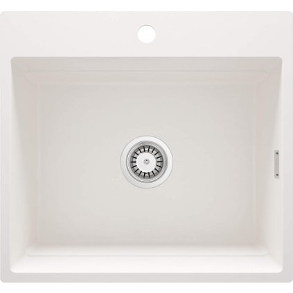Deante Magnetic, 1 kamrás gránit mosogató 560x520x220mm, fehér matt, DEA-ZRM_A10A