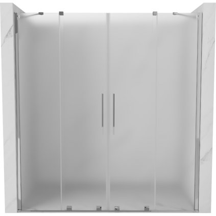 Mexen Velar Duo, tolózuhanyajtó nyitáshoz 170 cm, 8 mm-es mattüveg, króm, 871-170-000-32-01