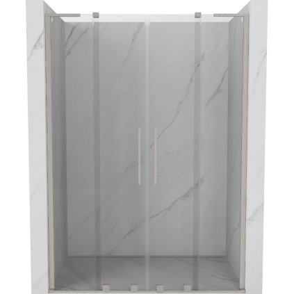 Mexen Velar L Duo, tolózuhanyajtó nyitáshoz 140 cm, 8 mm átlátszó üveg, csiszolt acél, 871-140-003-02-97