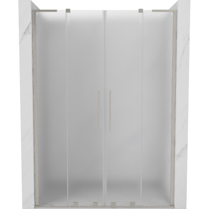 Mexen Velar L Duo, tolózuhanyajtó nyitáshoz 150 cm, 8 mm-es matt üveg, csiszolt acél, 871-150-003-32-97