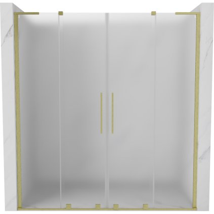 Mexen Velar L Duo, tolózuhanyajtó nyitáshoz 180 cm, 8 mm-es matt üveg, arany matt, 871-180-003-32-55