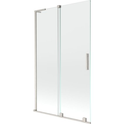 Mexen Velar L, 2 szárnyas eltolható kádparaván 110 x 150 cm, 8mm átlátszó üveg, csiszolt acél, 896-110-003-01-97