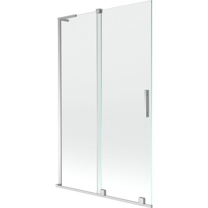 Mexen Velar L, 2 szárnyas eltolható kádparaván 110 x 150 cm, 8mm átlátszó üveg, króm profil, 896-110-003-01-01