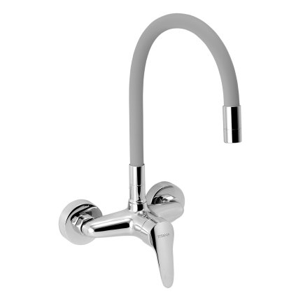 Ferro Zumba - Mosogató csaptelep rugalmas karral 150mm, ezüst-króm, 94480,0S