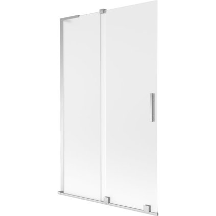 Mexen Velar L, 2 szárnyas eltolható kádparaván 110 x 150 cm, 8 mm mattüveg, króm, 896-110-003-31-01