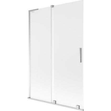 Mexen Velar L, 2 szárnyas eltolható kádparaván 120 x 150 cm, 8 mm mattüveg, króm, 896-120-003-31-01