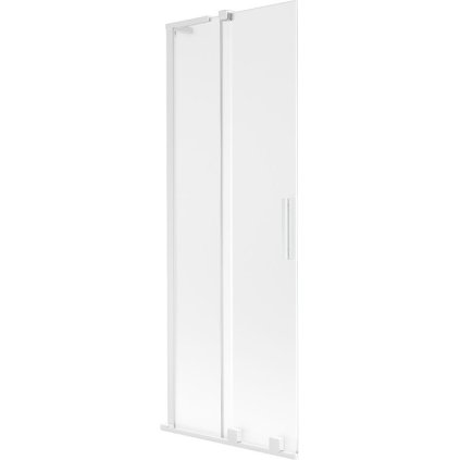 Mexen Velar L, 2 szárnyas eltolható kádparaván 75 x 150 cm, 8 mm matt üveg, fehér matt, 896-075-003-31-20