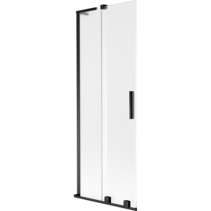 Mexen Velar L, 2 szárnyas eltolható kádparaván 75 x 150 cm, 8 mm mattüveg, fekete matt, 896-075-003-31-70