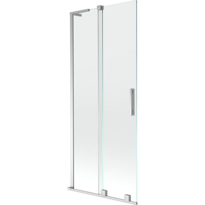 Mexen Velar L, 2 szárnyas eltolható kádparaván 85 x 150 cm, 8mm átlátszó üveg, króm profil, 896-085-003-01-01