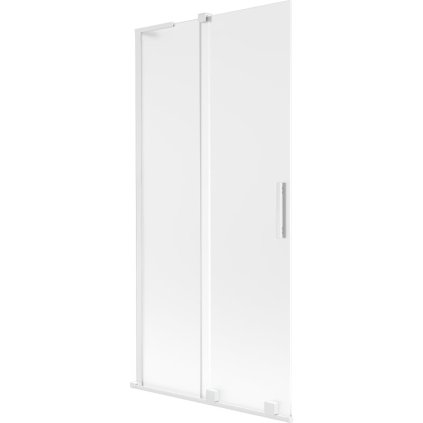Mexen Velar L, 2 szárnyas eltolható kádparaván 95 x 150 cm, 8 mm mattüveg, fehér matt, 896-095-003-31-20