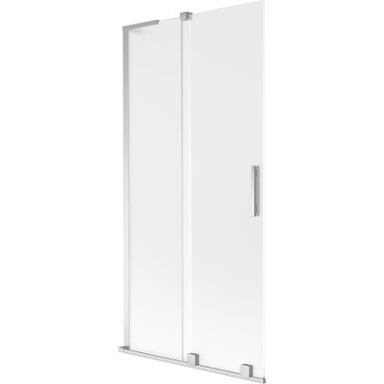 Mexen Velar L, 2 szárnyas eltolható kádparaván 95 x 150 cm, 8 mm mattüveg, króm, 896-095-003-31-01