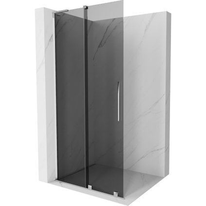 Mexen Velar L, eltolható zuhany paraván Walk-in 110 x 200 cm, 8mm szürke üveg, króm, 871-110-003-43-01
