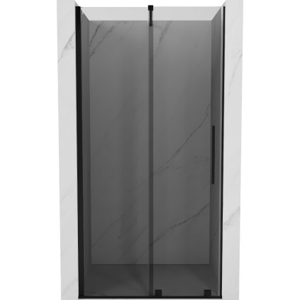 Mexen Velar, tolózuhanyajtó nyitáshoz 100 cm, 8mm szürke üveg, fekete matt, 871-100-000-41-70