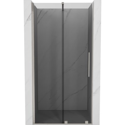 Mexen Velar, tolózuhanyajtó nyitáshoz 120 cm, 8 mm szürke üveg, csiszolt acél, 871-120-000-41-97