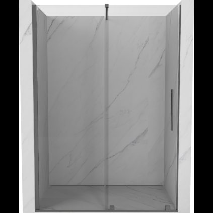 Mexen Velar, tolózuhanyajtó nyitáshoz 160 cm, 8 mm átlátszó üveg, polírozott grafit, 871-160-000-01-95