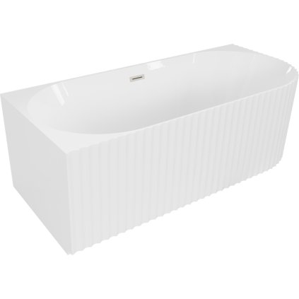 511264 3 mexen gia volne stojaca rohova vana drazkovana lava 150 x 75 cm biela leskla brusena ocel 52701507500l 97