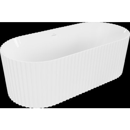 Mexen Paola, szabadon álló fürdőkád, barázdált, 170 x 80 cm, fehér fényes, 52721708000-SS