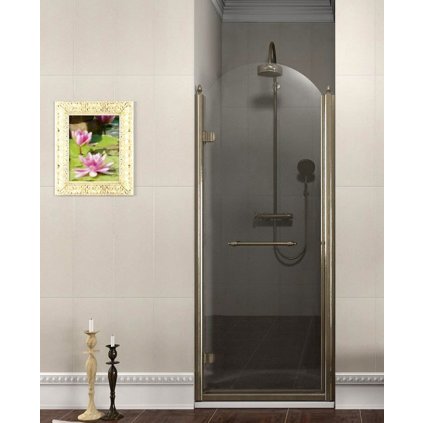Gelco, ANTIK zuhanyajtó 800mm, átlátszó üveg, bal, bronz, GQ1280LC