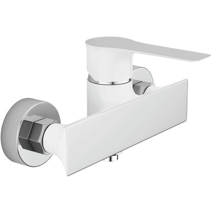 Laveo Raila, falra szerelhető zuhanycsap h-100, króm-fehér, LAV-BLL_640D
