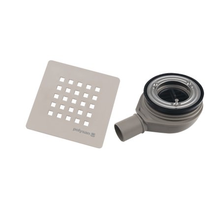 Polysan, TRENECA kádszifon, átmérő 90mm, DN40, sapka bézs matt, 84999.81