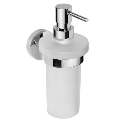 Sapho, X-ROUND függő folyékony szappanadagoló 230ml, tejüveg, króm, XR101