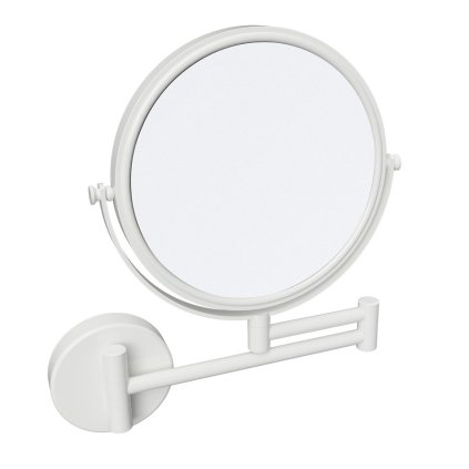 Sapho, X-ROUND WHITE függesztett kozmetikai tükör, átmérő 180mm, kétoldalas, fehér, XR006W