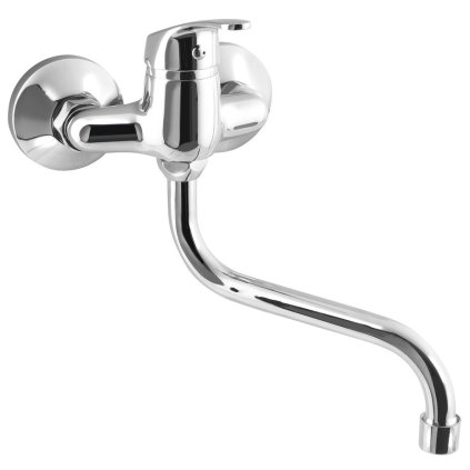 Aqualine, AQUALINE 35 falra szerelhető csaptelep, 100mm-es távolság, kar-S, króm, 52232