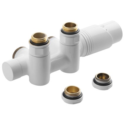 Bruckner, WICHER COMBI termosztatikus csatlakozókészlet központi csatlakozáshoz 50mm, fehér, 600.331.4