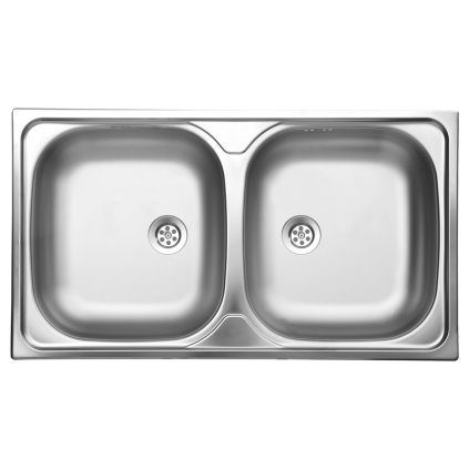 Novaservis, Dupla mosogató 45x80 rozsdamentes acél, DR45/80