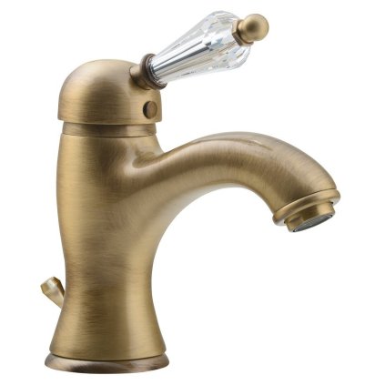 Sapho, KIRKÉ CRYSTAL szabadon álló mosdócsap lefolyóval, kristálykaros, bronz, KI02KB