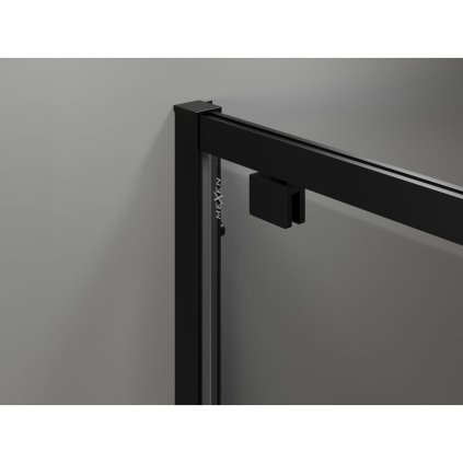 529615 10 mexen exo dvojite kridlove sprchove dvere 80x200 cm 6mm cire sklo cierny profil 8182 080 000 70 00