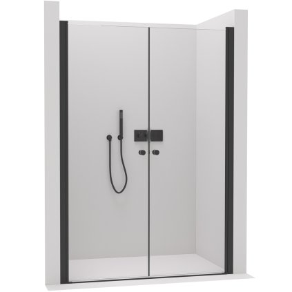 542686 cerano sprchove 2 kridlove dvere antelo l p cierna matna transparentne sklo 140x190 cm cer cer 482113
