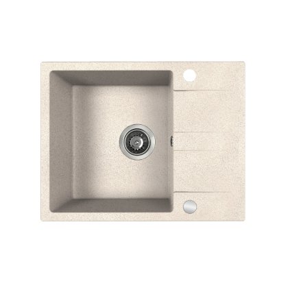 Kuchinox Laut, 1 rekeszes gránit mosogató 560x440x174 mm + szifon, bézs, LAV-SBZ_413Y