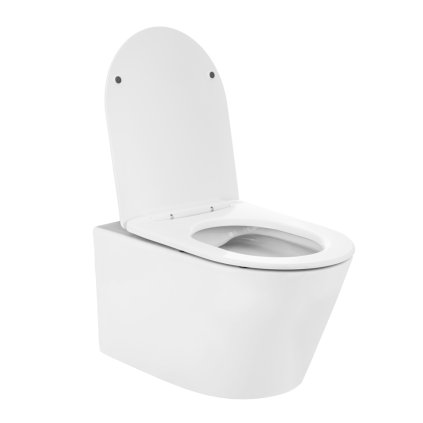 Gamma Mut-301, falra akasztható WC csésze Tornado/Rimless 520x365x360 mm + SLIM wc ülőke, fehér fényes, GMA-MUT-301