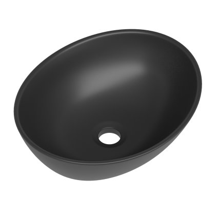 552445 gamma negra umyvadlo na dosku 410x330x140 mm cierna matna gma uc negra