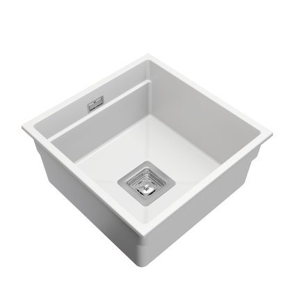 Gamma Decor 4445, 1 rekeszes gránit mosogató 440x450x215 mm, fehér, GMA-ZLE000133
