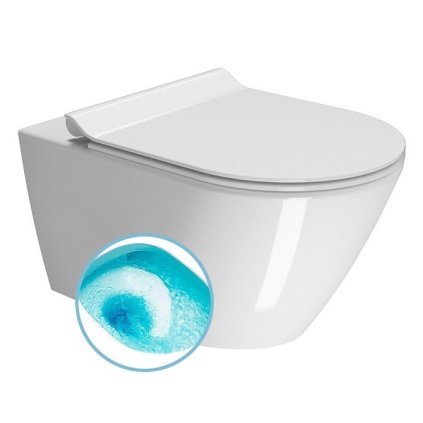 GSI, KUBE X fali WC csésze, Swirlflush, 55x36 cm, fehér ExtraGlaze, 941511