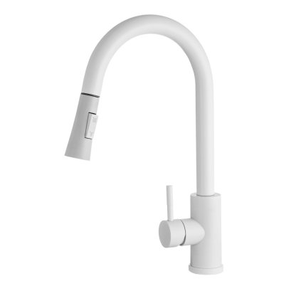 Gamma Taru Slim, magas mosogató csaptelep h-400, fehér, GMA-BTS-WH