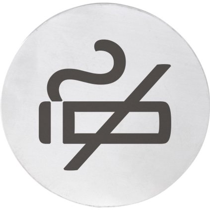 Sapho, Dohányzás tilos tábla 75x75x2mm, rozsdamentes matt acél, XP121