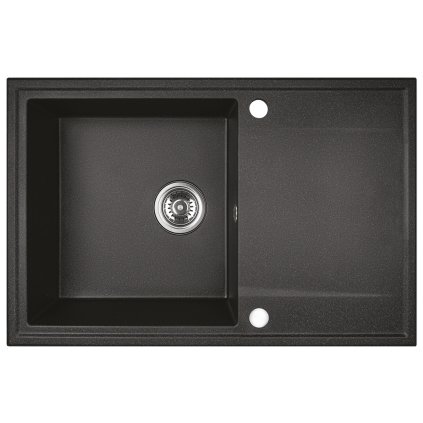 Kuchinox Hunter, 1 rekeszes gránit mosogató 670x440x180mm, fekete, LAV-SBU_711T