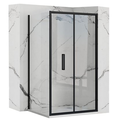 564694 rea rapid fold sprchovaci kut so skladacimi dverami 100x100cm cire sklo cierny profil kpl 09906