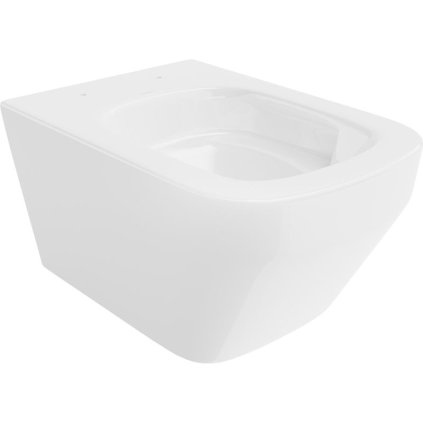 Mexen Riva, fali WC csésze 555x370x335 mm, Perem nélküli Tornado, fényes fehér, 3363XX00T