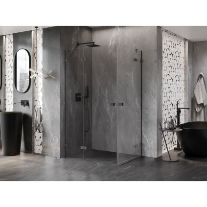 577672 mexen lunar duo vyklopny sprchovy kut 100 x 85 cm 8mm cire sklo grafitovy profil 834 100l 085p 95 00