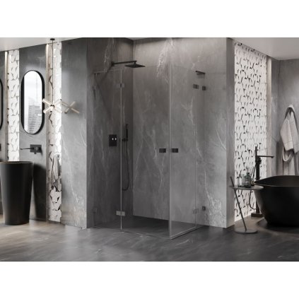 578959 mexen lunar l duo vyklopny sprchovy kut 100 x 95 cm 8mm cire sklo grafitovy profil 834l 100l 095p 95 00