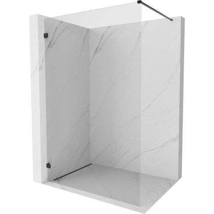 Mexen Lunar zuhanyparaván bal 80 x 200 cm, 8 mm átlátszó üveg, fekete matt, 830-080-000-70-00-L