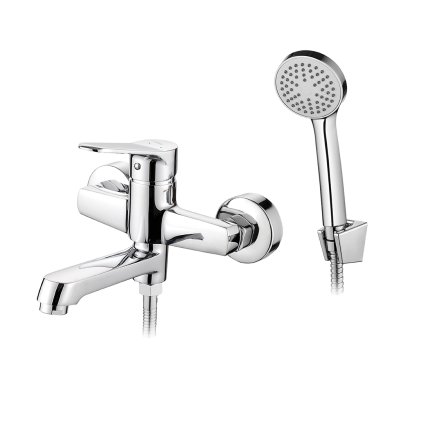 Kuchinox Atez, falra szerelhető kádcsaptelep kézizuhany készlettel, króm, LAV-BTK_011D