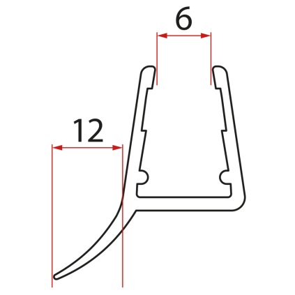 590167 aqualine spodne tesnenie na dvere sklo 6mm 1000mm ndpt 02