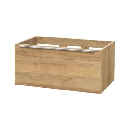 Mereo, Mereo Mailo, fürdőszobaszekrény 81 cm, Riviera tölgyfa, króm fogantyú, MER-CN526S