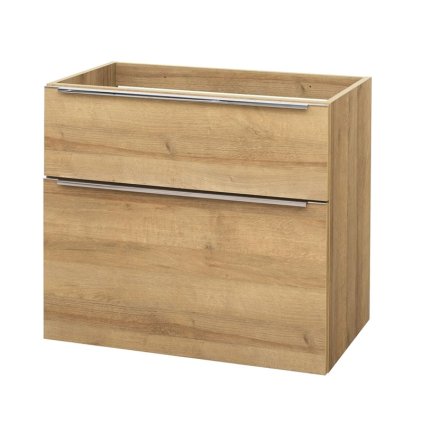 Mereo, Mereo Mailo, fürdőszobaszekrény 81cm, Riviera tölgyfa, króm fogantyú, MER-CN521S