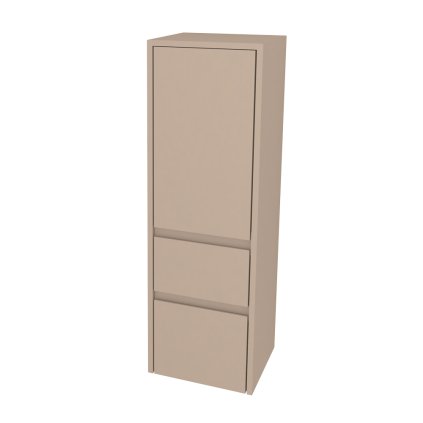 Mereo, Mereo Opto fürdőszobaszekrény 125 cm magas, balra nyíló, Multidekor, Szürke kő, MER-CN995LSEKA